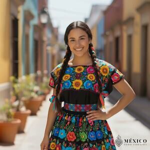 Mexican Folkloric belt day of the dead 5 de Mayo colorfull mexico todo corazon